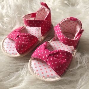 Adorable Pink Polka Dot Sandals!